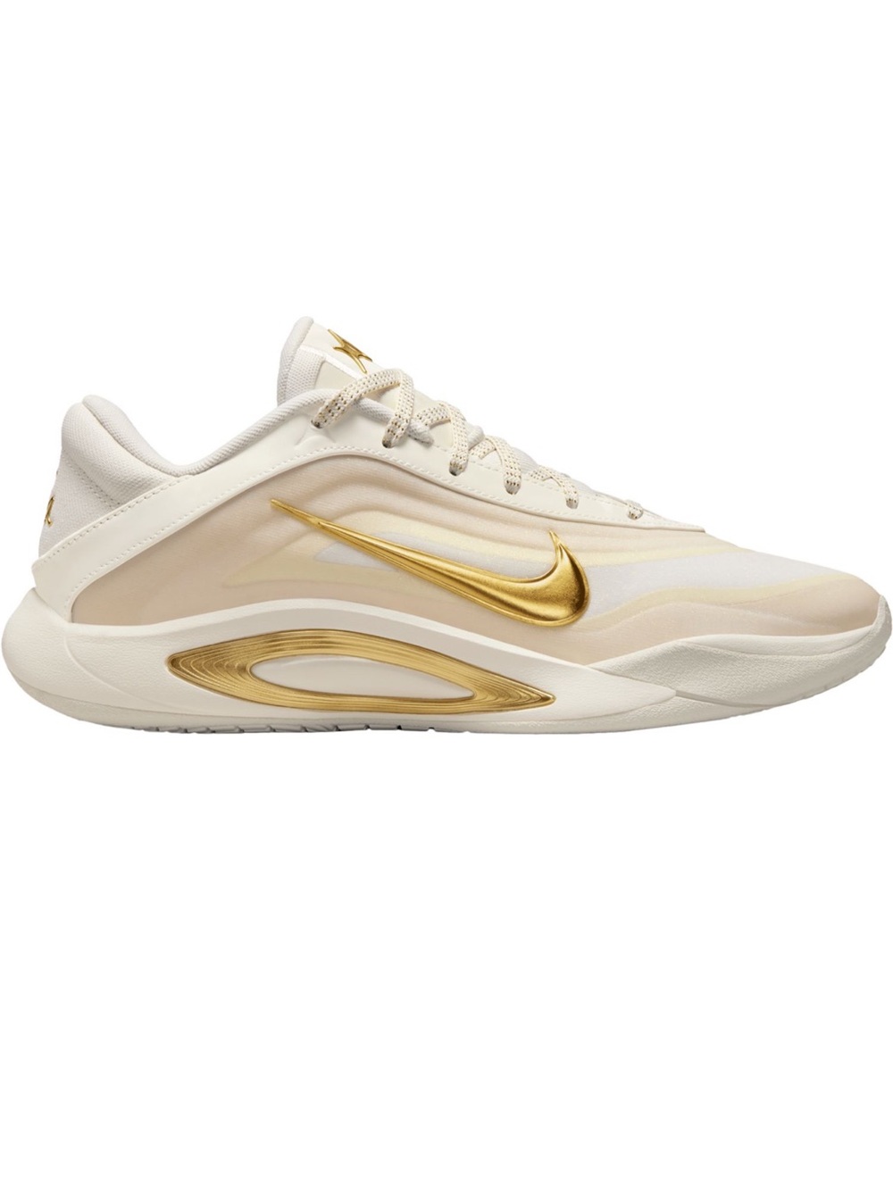 Nike Aja Cream and Gold Low-Top Athletic Sneaker size 10 runs small so size up